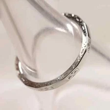 Art Deco 2mm Patterned 950 Platinum Engraved Geometric Detailing Wedding Band