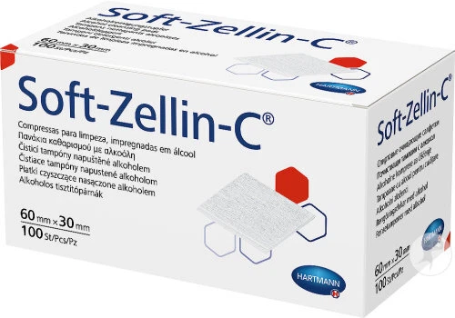 Soft-Zellin-C  von Hartmann 100 Alkoholtupfer - sofort lieferbar - MHD 07/2025 - Bild 2 von 4