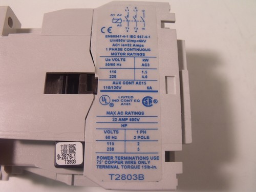Nuevo en caja Eaton/Cutler Hammer CE15FNS2AB 2 polos contactor magnético de CA, talla F, 32A - Imagen 5 de 6