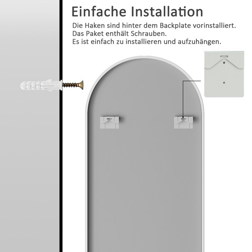 Ganzkörperspiegel Weiß Wand spiegel 150x50cm Standspiegel Wandspiegel Groß - Bild 5 von 9