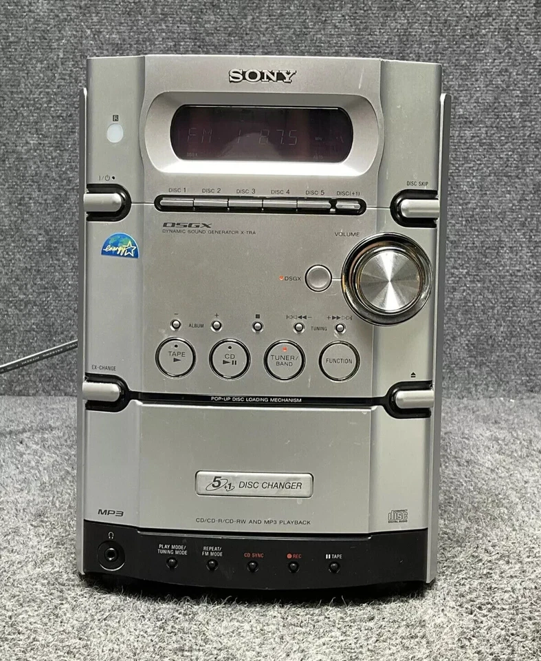 Sony CD Deck Receiver HCDHPX9 🎶 Stereo Speakers Pair SS-CHPX9 Silver 🎵 - Image 3 of 4