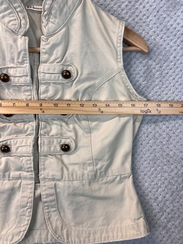 No Boundaries Womens Royal Vest Waistcoat Scholar Academia Junior Size 7/9 Y2K - Picture 14 of 15