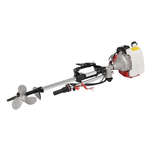 Motore Fuoribordo 2 Tempi 2.3HP Pesca Barca Motore Tirante Avviamento 52cc Raffreddamento Aria - Foto 14 di 24
