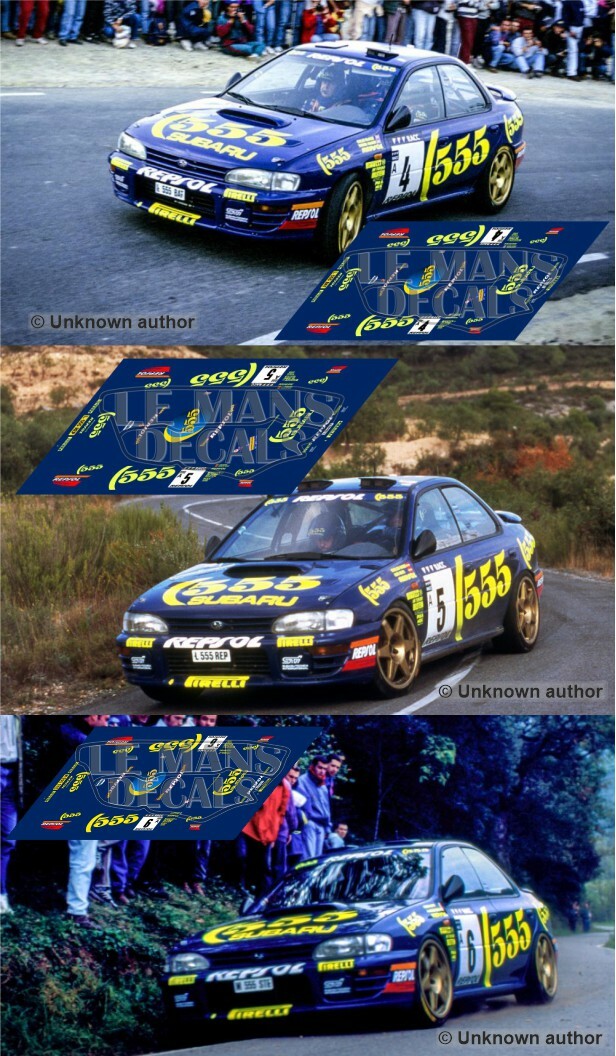 Decals Subaru Impreza WRC Rallye Catalunya 1995 Sainz McRae Liati
