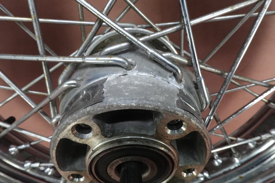 2000 - 2006 Harley Davidson Heritage Softail FLSTCI Front DUNLOP Tire Rim Whee - Image 2 of 4