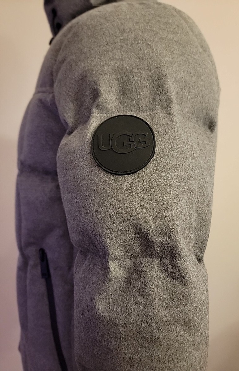 Ugg Mens Cadin Hip Wool Blend Parker Jacket Gray 1098825 Ugg Mens Cadin Hip Wool Blend Parker Jacket Gray 1098825