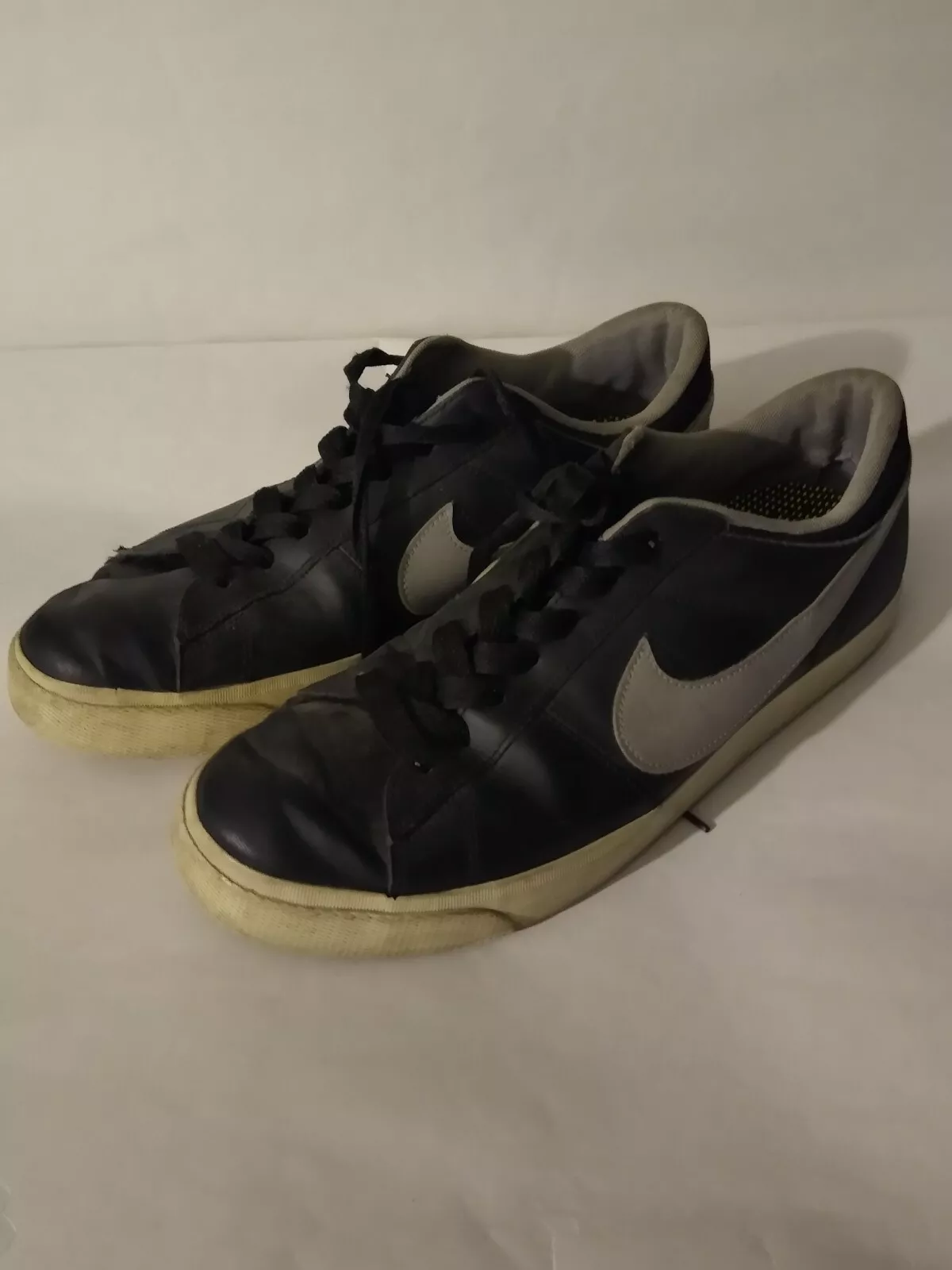 Nike Match Supreme LTR Basketball Shoes Mens 12 Black Gray Low Top Leather