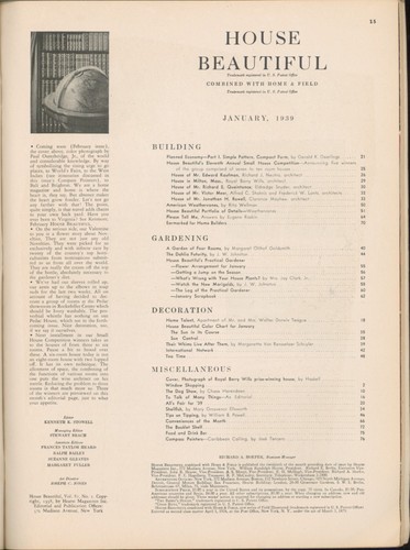 January 1939 HOUSE BEAUTIFUL Magazine - Picture 3 of 3