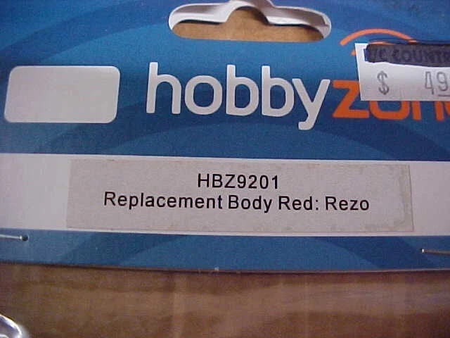 HOBBY ZONE HBZ9201 = REPLACEMENT BODY, RED: REZO (NEW) - Image 2 of 2