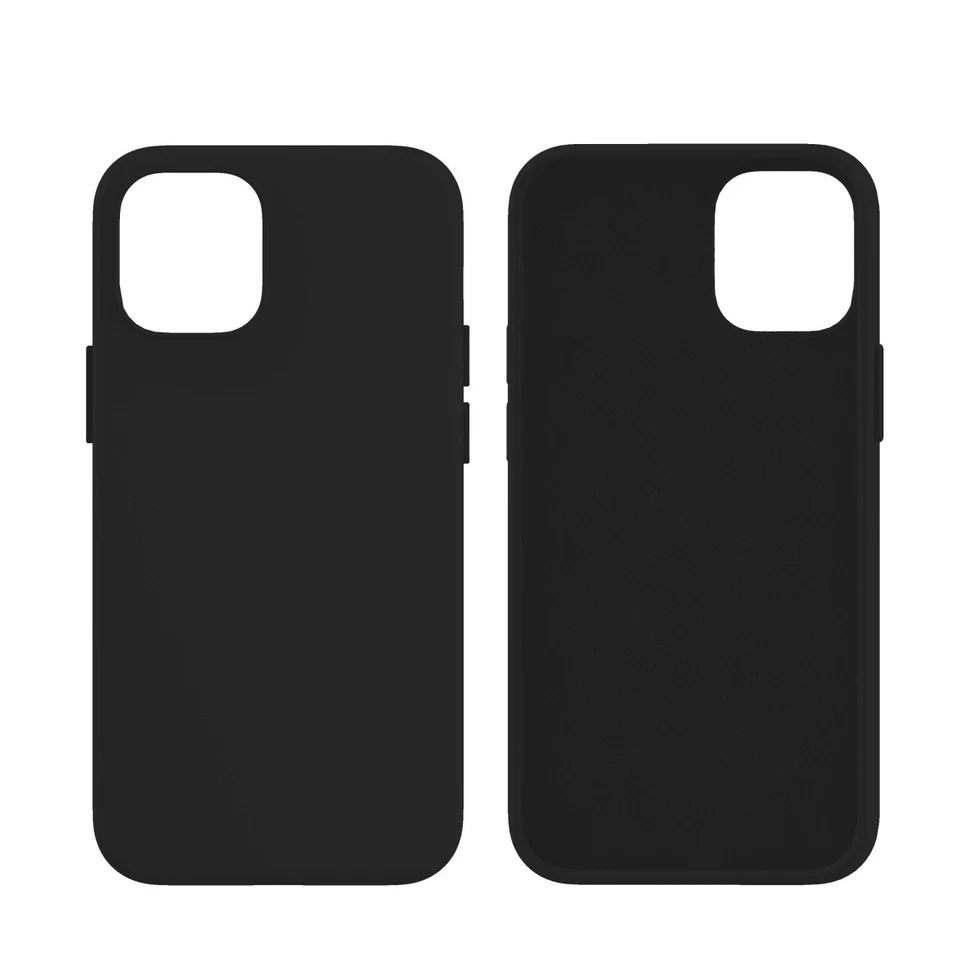 Funda de silicona Fellowes para Apple iPhone 12 Mini - Negra sobre negra Foto 3 de 4