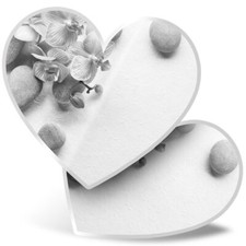 2 x Heart Stickers 15 cm - BW - Orchid Flowers Spa Pretty Garden #43575