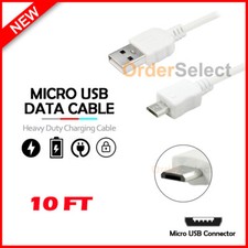 Micro USB 10FT Rapid Cable Cord for Phone Samsung Galaxy S5 S6 S7 Edge Active
