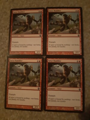 MTG 4 x Satyr Rambler - Theros