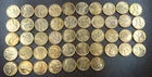 (47) 1937 Lincoln Wheat Cent Penny Partial Roll Uncirculated BU Plastic Tube