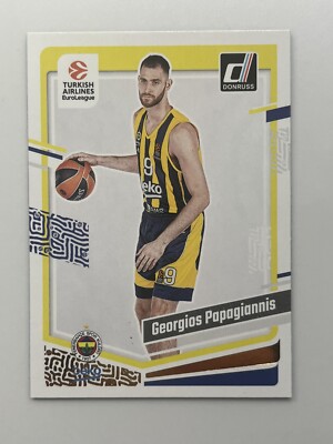 2023-24 Donruss Euroleague #150 Georgios Papagiannis Fenerbahce Beko Istanbul