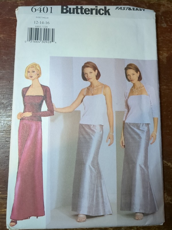 Butterick Sewing Pattern 6401 Uncut Formal Top Skirt 12-14-16