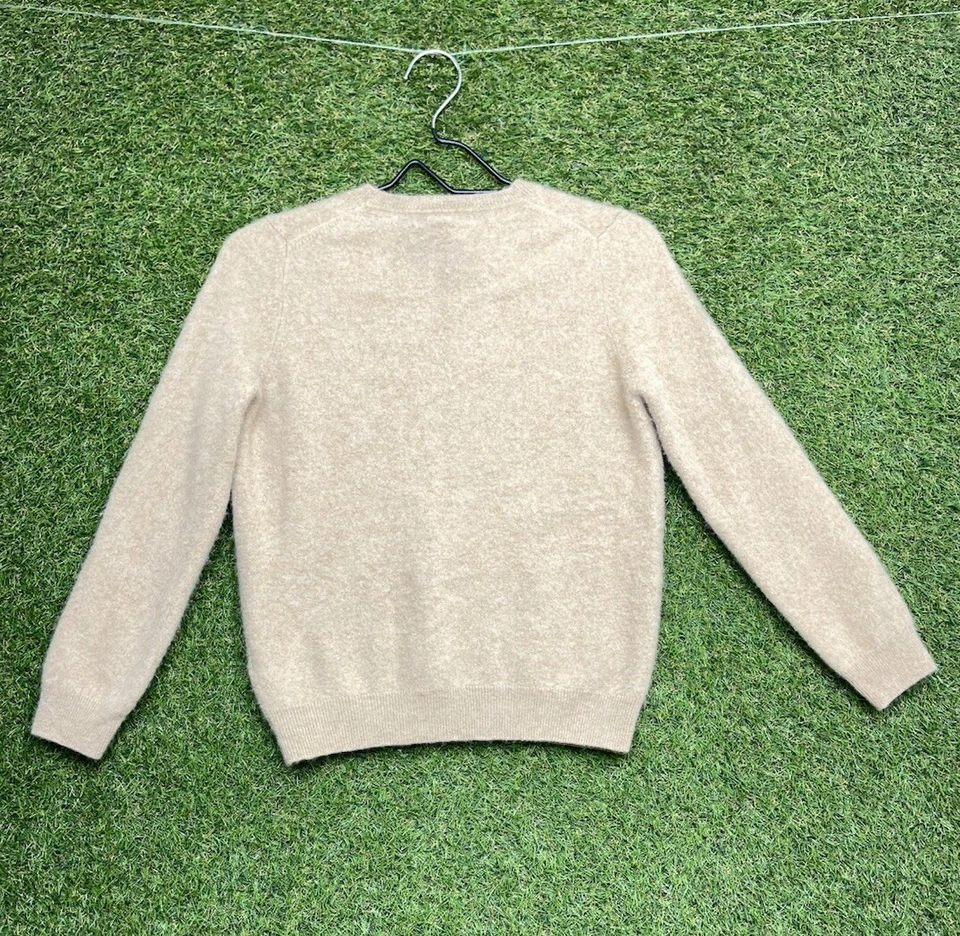 M & S автограф кашемир свитер женщин Великобритании 12 подходит маленький 100% бежевый осени теплый Y2K - Изображение 2 из 4