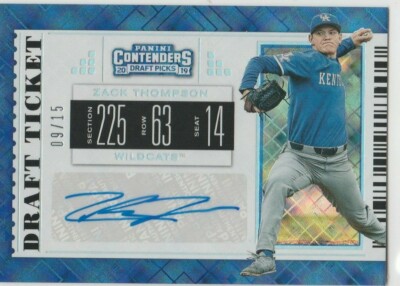 2019 Panini Contenders Draft Picks Zack Thompson Auto RC #9/15 - Mint  Kentucky