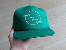 San Sun Vintage 80s Green Foam Tavern/Bar Advertising Trucker Hat / One Size