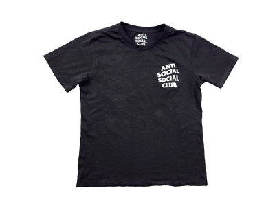 anti social club t shirt size XL tee cotton printed black