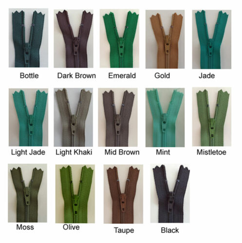 14" 16" 18" 20" 22" Inch Nylon Closed End Zip YKK Zipper skirt trouser dress - Picture 35 of 41