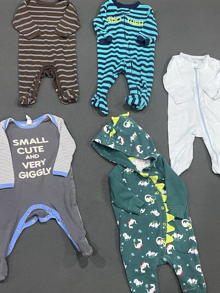 Lote Pijama Infantil - Tallas Bebé 0-3 Meses, 3-6 Meses y 6-9 Meses Pijama - Usado en Excelente Condición Foto 2 de 4