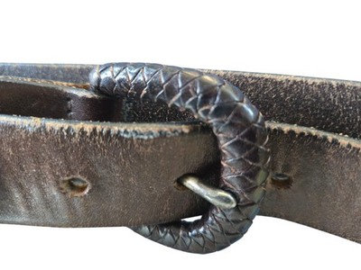 VTG Eddie Bauer Brown Leather Belt Women display picture 1