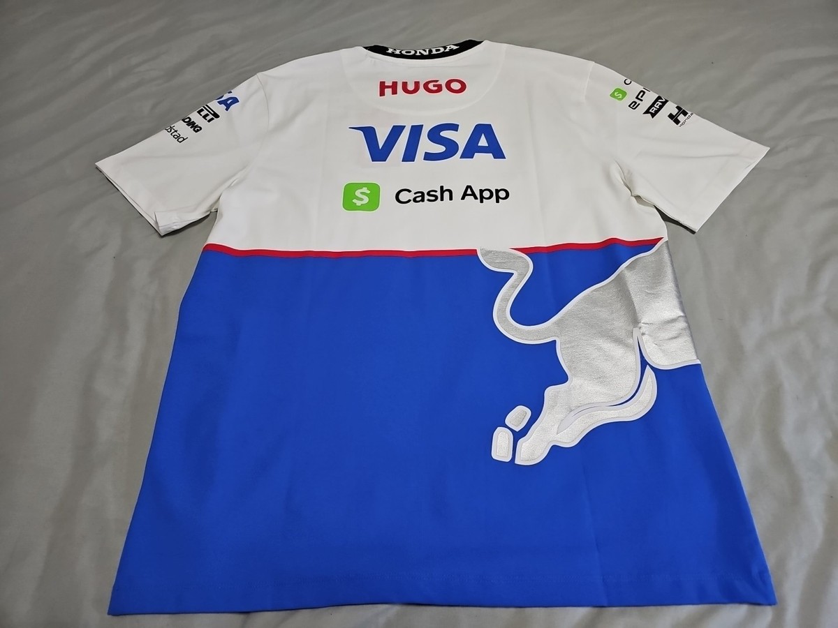 HUGO BOSS x Visa Cash App ロゴ Tシャツ NEW HUGO BOSS X Visa Cash App Racing Bulls Red Bull Formula