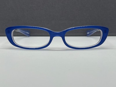 Alain Mikli Brille Herren Damen blau silber 0134 oval cat eye kleine Gläser
