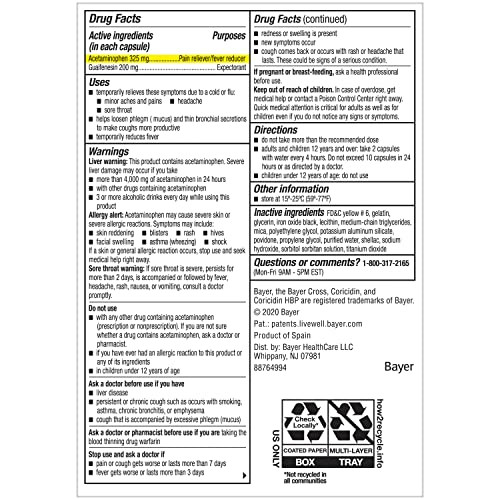 Coricidin HBP Maximum Strength Cold Flu Medicine for High Blood Pressure 24ct