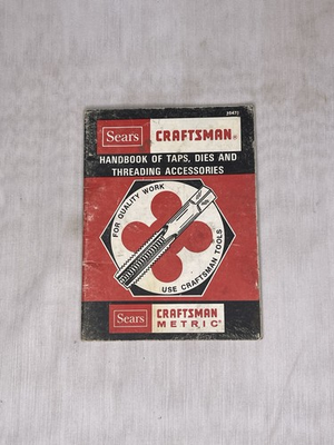 #ad 1975 Sears Craftsman Handbook of Taps Dies amp; Threading Accessories #95470 $8.99