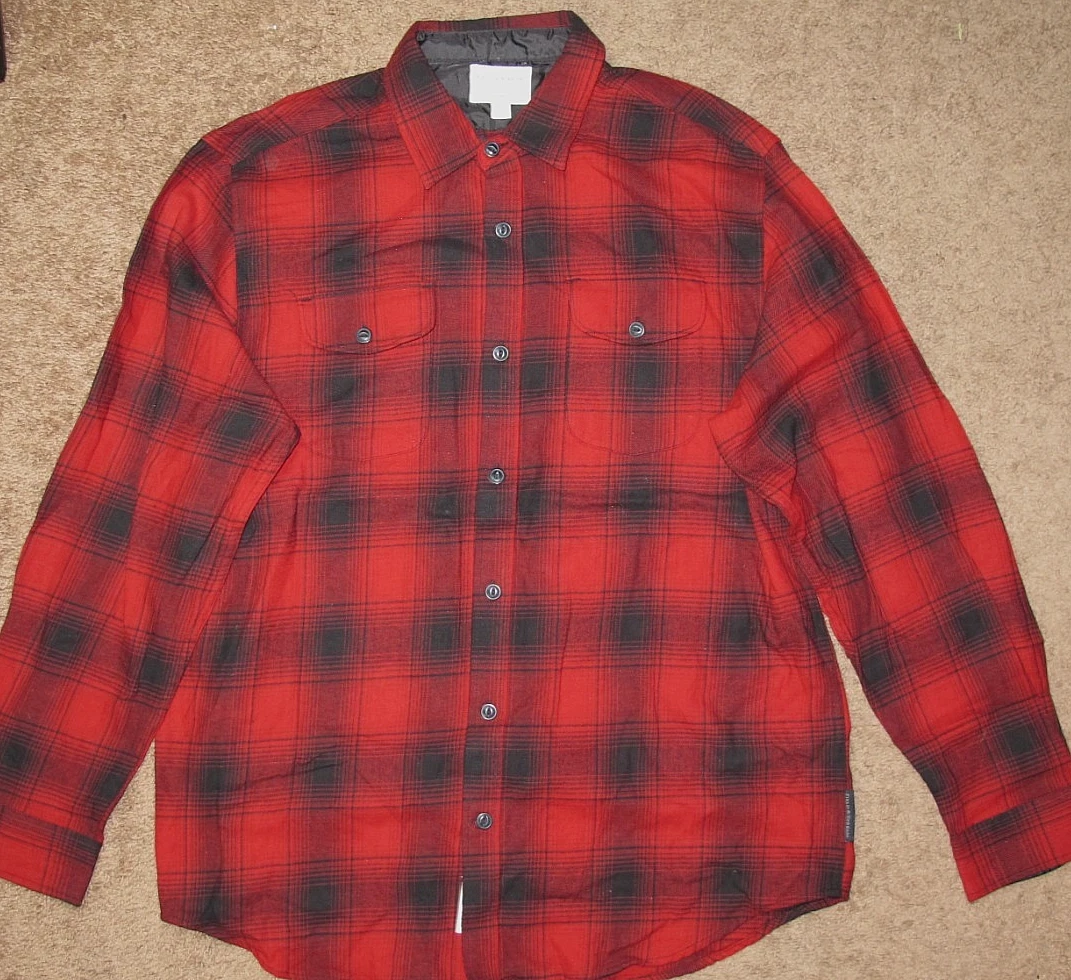 Field & Stream Men's Button Down Flannel Shirt Red Size XL