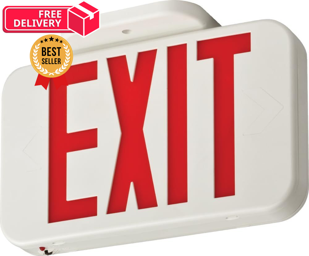 Lithonia Lighting Single-Sided 11.63" | Sign Only (Ni-Cd Battery), Switchable
