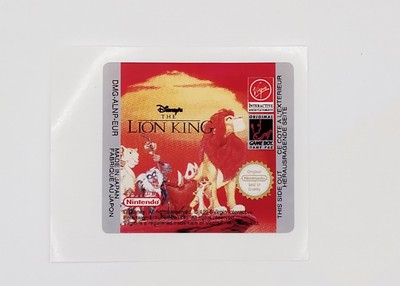 The Lion King - Ersatz Label Aufkleber vorgeschnitten