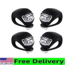 Waterproof Bicycle Light Set - Front and Rear LED Lights with Easy Mount