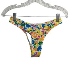 Wild Fable Floral Print Bikini Cheeky Swim Bottom Womens Small New WOT