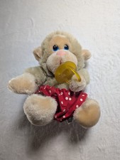 Vintage Russ Berrie  Co Chee Chee Plush Baby Monkey With Pacifier Plush Animal