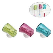 9Pcs Reusable Toothbrush Cover Holder with Suction Wall Mount Assorted Colors
