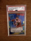 2017 Panini Donruss Optic Patrick Mahomes II Red/Yellow Prizm #177 PSA 9