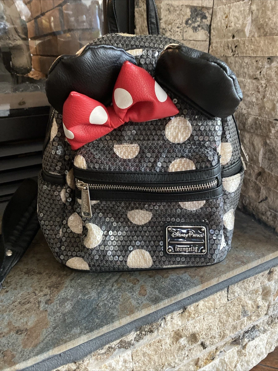 Disney Parks Loungefly Classic Minnie Mouse Sequin Polka Dots Backpack EXCLUSIVE DROP: Loungefly Disney Parks Minnie Mouse Sequins  main image 2
