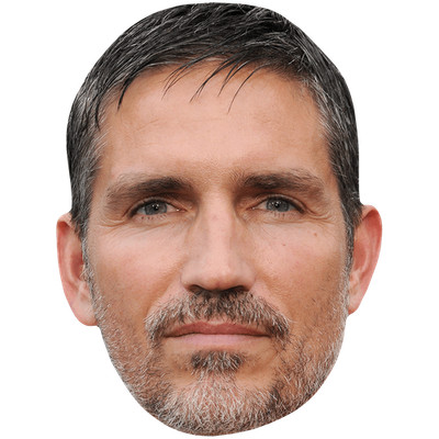 Jim Caviezel (Bart) Großer Kopf. Größer als das Leben Maske.