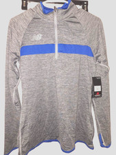 New Balance Women Athletics Fitted Light Jacket Large Gray/Blue brand new