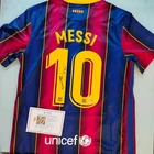 Lionel Messi Hand-Signed Barcelina FC Soccer Jersey With COA Leo auto