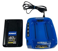 Kobalt 40V MAX 2.5Ah Lithium-Ion Battery  Charger Set KB 245-06 KRC 60-06