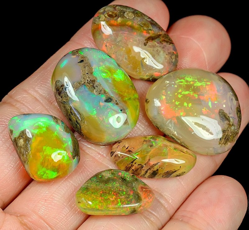 62Ct African Polished Crystal Opal Cab Specimen for Bracelet PYCB186