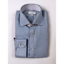 Charles Tyrwhitt Burlington Weave Shirt Cornflower Blue 16/34 Extra Slim Fit NWT
