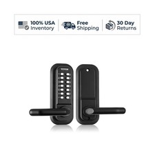 VEVOR Mechanical Keyless Entry Door Lock 14 Digit Keypad Zinc Alloy Handle