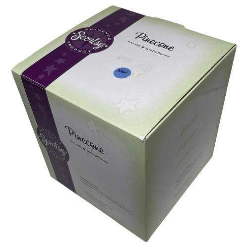 Scentsy Pinecone Pine Retired Full Size Wax Warmer Brand New In Box - Picture 11 of 11