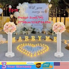 2Pcs Wedding Roman Column Wedding Landscaping Roman Pillar Flowerpot Stand Decor