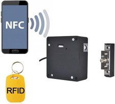 Invisible Cabinet Lock, Hidden NFC Lock DIY RFID Latch with USB Cable Power for